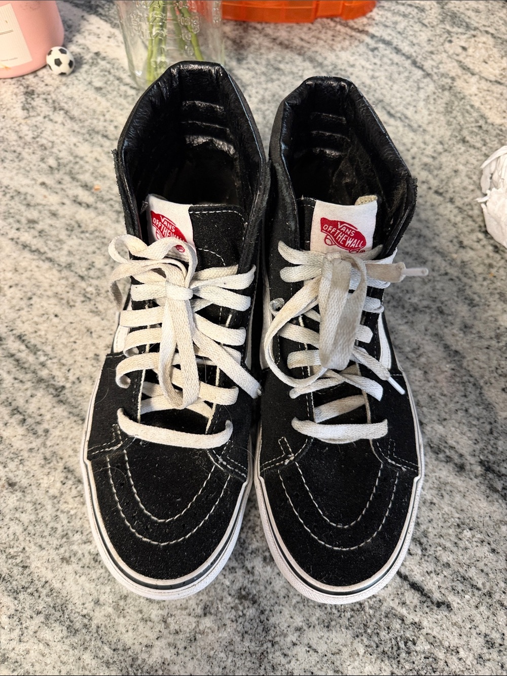 Vans Kids Sk8-Hi Black & White High-Top Sneakers